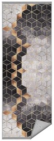 Koberec behúň v sivo-zlatej farbe 80x200 cm – Mila Home
