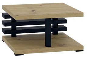 Konferenčný stolík Koramo (dub artisan + čierna). Vlastná spoľahlivá doprava až k Vám domov. 1054275