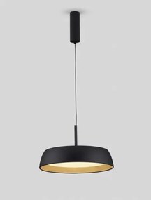 LED stmievateľný čierno-drevený dizajnový luster Sigi
