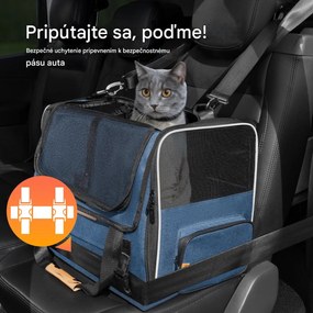InternetovaZahrada Prenosná taška pre mačky 44x34x31 cm - modrá
