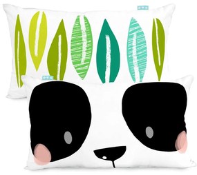Bavlnená obojstranná obliečka na vankúš Moshi Moshi Panda Garden, 50 × 30 cm