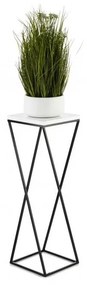 Stojan na kvety LOFT 70x24 cm čierna/biela