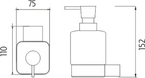 Nimco Kibo - dávkovač na mydlo, pumpička kovová (Ki 14031C-T-26)