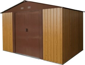 Záhradný domček BestBerg ZDB-7D / 7,2 m² / 301 x 238 x 214 cm / dekor červené drevo / hnedá