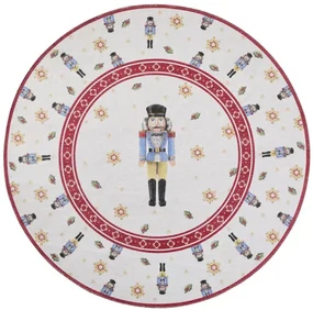 Koberec Toy's Delight Villeroy & Boch Nutcracker krémový / červený kruh