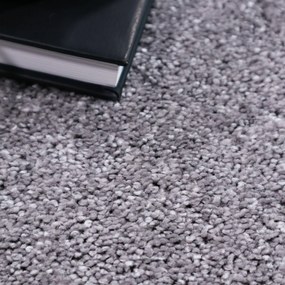 AladinWorld Expres, Kusový koberec Velur Ultra strieborný kruh, 200x200 (priemer) kruh, šedá, obývacia izba