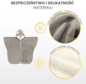 SENSILLO Pončo do autosedačky GRAPHITE PLUSH