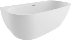 Polimat Akrylátová voľne stojaca vaňa k stene Risa 170x80 POLIMAT-Rozmery: 170x80, POLIMAT-Farba vane: Biela / grafit lesk