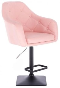 LuxuryForm Barová stolička ANDORA na čierne základni - ružová