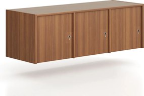 Nadstavba pre skrine FRAME, 3x dvere, 1299 x 450 x 427 mm, cylindrický zámok, orech