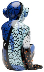 Graffiti Monkey soška modrá 39 cm