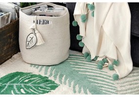 Zeleno-krémový prateľný ručne tkaný bavlnený detský koberec 140x200 cm Tropical Green – Lorena Canals