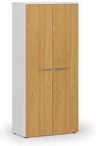 Šatníková skriňa s výsuvom PRIMO WHITE, 800 x 420 x 1781 mm, biela/buk