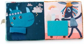 Lilliputiens - textilná knižka s aktivitami - dráčik Joe a jeho maznáčik