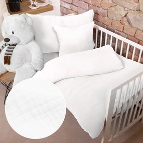 Biante Detské mušelínové posteľné obliečky do postieľky Nature MSN-010 Snehovo biele Do postieľky 90x140 a 50x70 cm