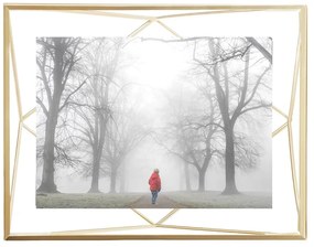 Kovový stojací/na stenu rámček v zlatej farbe 18x23 cm Prisma – Umbra