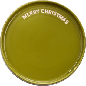 GOOD VIBES Tanier "Merry Christmas" 15 cm - zelená
