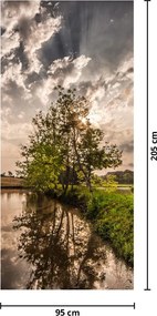 Fototapeta na dvere - Príroda s lúčmi (95x205cm)