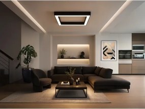 LED stropné svietidlo LED/130W/230V 3000/4000/6500K 100x100 cm čierne