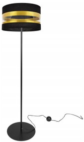 Stojacia lampa Intense Gold, 1x textilné tienidlo (výber zo 6 farieb), (výber z 3 farieb konštrukcie), (fi 35cm), o
