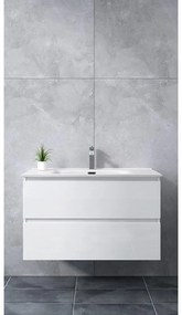 Catania White Kúpeľňová skrinka s umývadlom 100cm