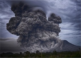 Obraz - Sopečná erupcia (70x50 cm)