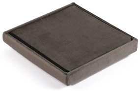 Tmavohnedý skládací taburet CUBEXO VELVET M