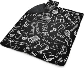 Sablio Plážová deka Čierno-biela škola: 200x140 cm