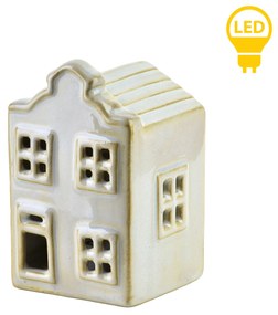 Vánoční keramická LED dekorace Larsen I bílá