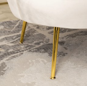 Vintino zamatová sedačka ZORAYA krémová