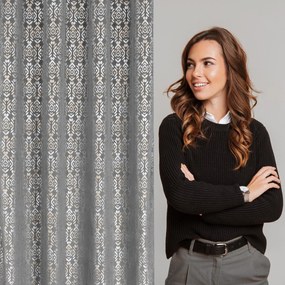 ZATEMŇOVACÍ ZÁVES NA KRÚŽKOCH LAURA 140X250 CM SIVÁ