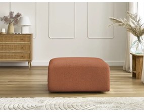 Oranžová podnožka z textílie bouclé Tina – Bobochic Paris