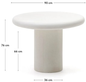 Okrúhly záhradný jedálenský stôl ø 90 cm Addaia – Kave Home
