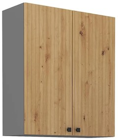 Kuchynská skrinka AVA dub artisan/antracitová 80g-90 2f