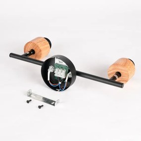 Brilagi - Bodové svietidlo BASKLITE 2xE27/15W/230V kaučukovník/čierna