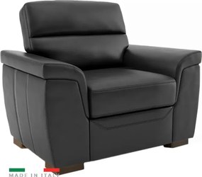 Kožené kreslo ROSSO II, čierna (nero 308)