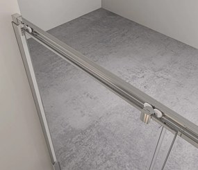 Erga Alpine, sprchový kút s posuvnými dverami 90(dvere) x 70(stena) x 195 cm, 6mm číre sklo, chrómový profil, ERG-V02-ALPINE-D090G070-CR