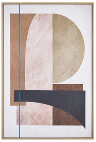 Zarámovaný obraz na plátne abstraktný motív 63 x 93 cm viacfarebný RUFFANO Beliani
