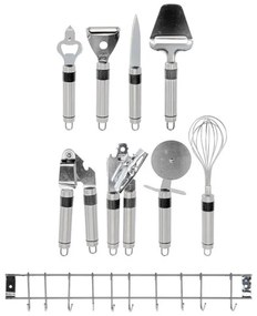 Sada kuchynských nástrojov z nehrdzavejúcej ocele 9 ks