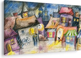 Obraz - Daždivý večer (90x60 cm)