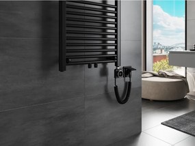 Mexen Mars, elektrické vykurovacie teleso 1200 x 600 mm, 600 W, čierna, W110-1200-600-6600-70