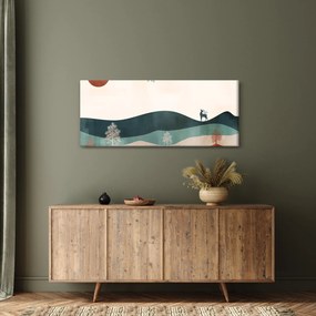 Obraz - Ilustrovaná krajina (120x50 cm)