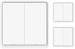 Immax NEO 07507C - SADA 3x Vypínač 2-tlačidlový SMART 3xCR2430 Zigbee 3.0 Tuya