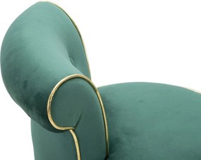 Zamatová barová stolička Luxy zelená