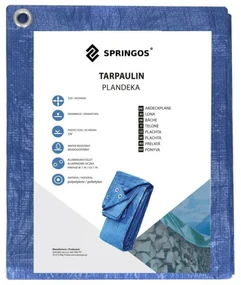 SPRINGOS Krycia plachta s okami 3x5 m, 60g PE, modrá SPRINGOS PROTECT