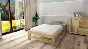 Detská posteľ z masívu borovice EURO - 200x90 cm - prírodná