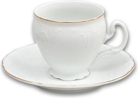 Thun kávová súprava 6ks šálok Bernadotte zlatá linka 12-dielná