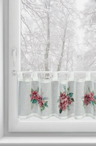 KRÁTKA VIANOČNÁ ZÁCLONA NA PÚTKACH XMAS3 30X150 CM VZOROVANÁ