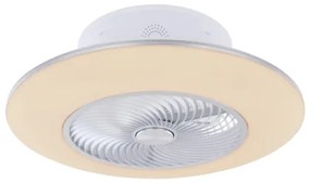 GLOBO 03623 KELLO stropné svietidlo s ventilátorom LED D580mm 36W/2200lm 3000-6000K biela, strieborná, stmievateľné, diaľkové ovládanie