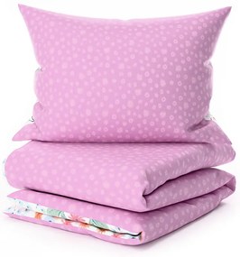 Krepové obliečky do postieľky Renforcé LUNETTA ružové Rozmer obliečky: 45 x 65 cm | 90 x 140 cm